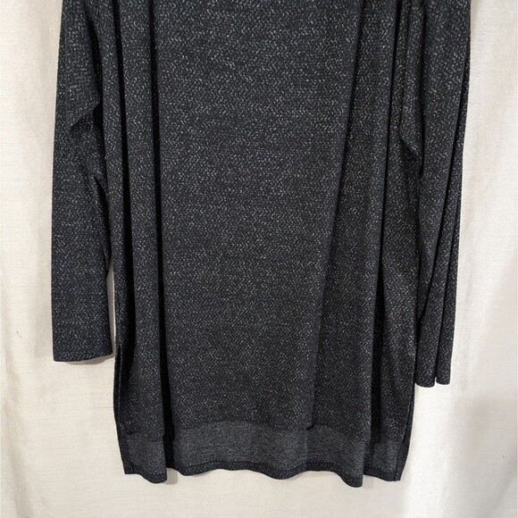 Meri Skye Sweater Long Tunic Women's 2X Charcoal Gray V-Neck Long Sleeve Casual - Picture 12 of 15